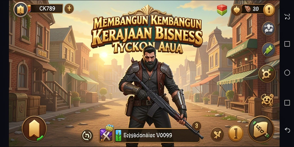 Screenshot utama CK789 menampilkan gameplay dinamis dalam membangun bisnis.