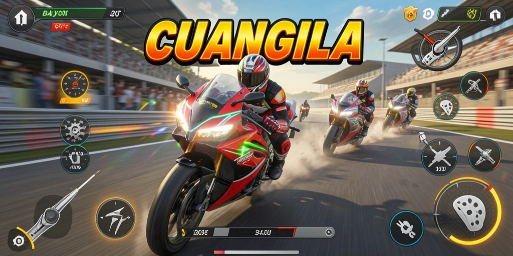 Gameplay seru balap motor dalam CUANGILA.