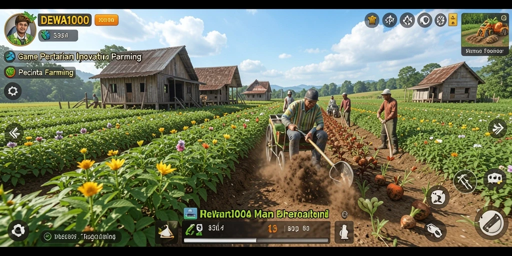 Tampilan menarik dari gameplay DEWA1000 yang penuh warna.