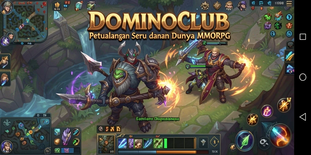 Tampilan gameplay menarik yang menampilkanserunya bermain DOMINOCLUB.