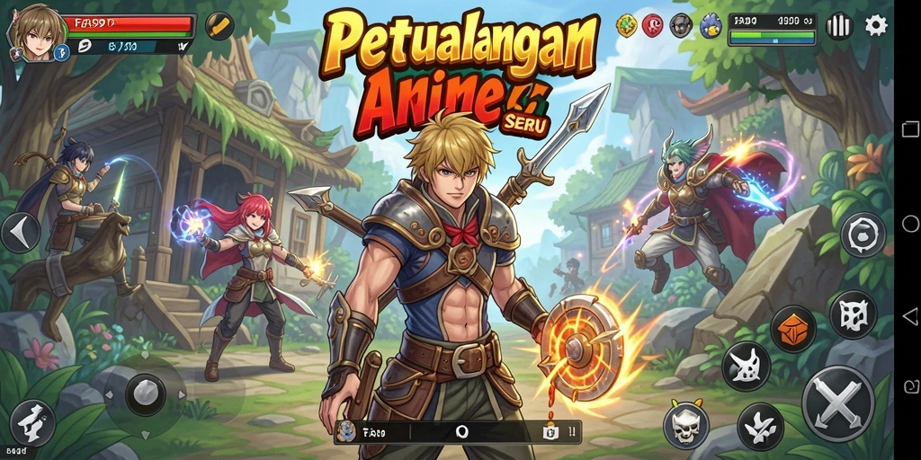 Screenshot menampilkan pertarungan seru dalam game Anime FA99.
