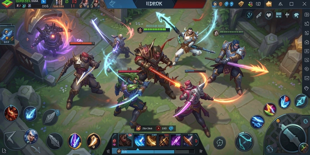 Gameplay seru dalam <strong>IDROK</strong> dengan tim yang berjuang untuk menang.