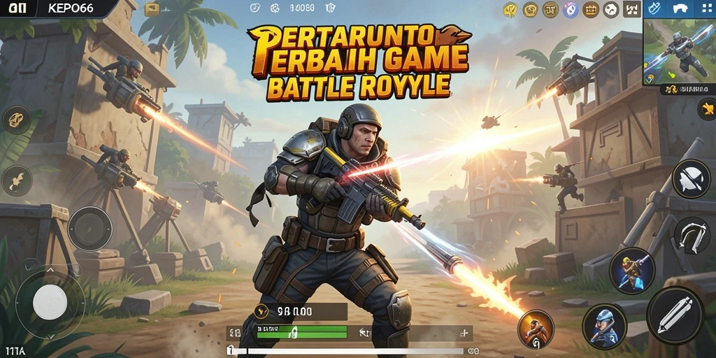 Tangkapan layar gameplay seru KEPO66 dalam pertempuran Battle Royale.