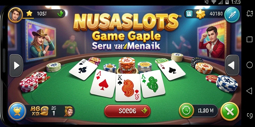 Tampilan gameplay NUSASLOTS yang menampilkan keseruan permainan Gaple.