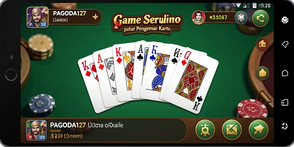 Tampilan gameplay seru dalam PAGODA127 yang menampilkan domino.