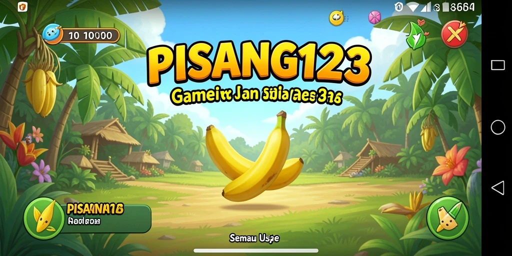 Screenshot PISANG123 menampilkan gameplay yang ceria dan penuh warna.