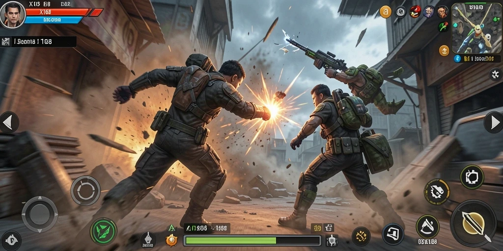 Tampilan aksi seru dalam gameplay X168 yang mendebarkan.